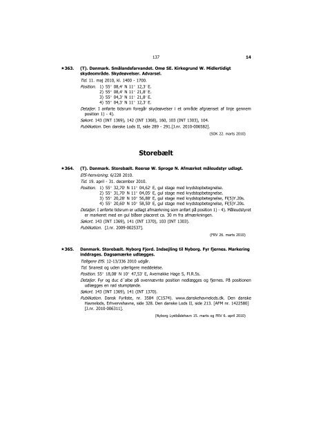 Efterretninger for Søfarende - Farvandsvæsenet