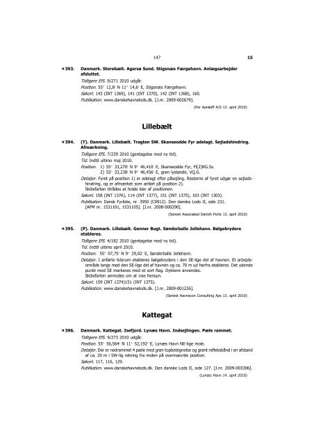 Efterretninger for Søfarende - Farvandsvæsenet