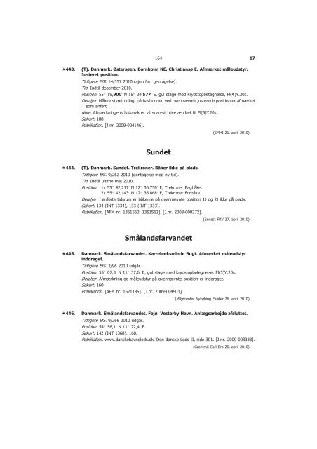 Efterretninger for Søfarende - Farvandsvæsenet