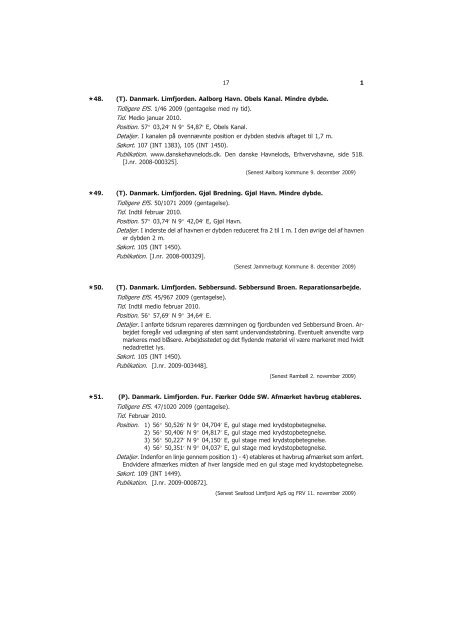 Efterretninger for Søfarende - Farvandsvæsenet