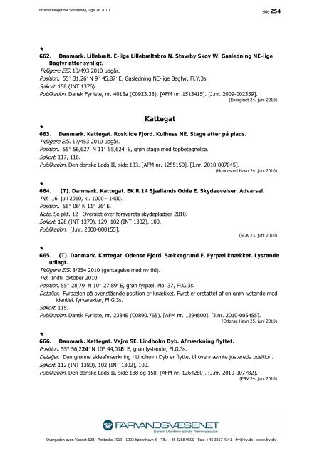 Efterretninger for Søfarende - Farvandsvæsenet