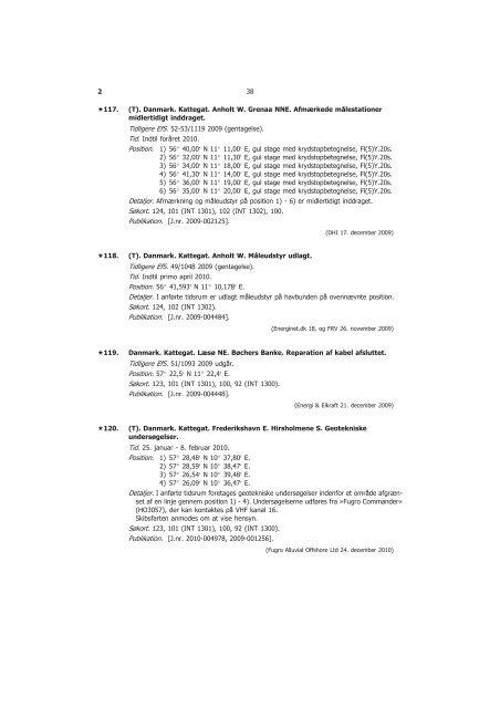 Efterretninger for Søfarende - Farvandsvæsenet