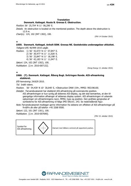 Efterretninger for Søfarende - Farvandsvæsenet