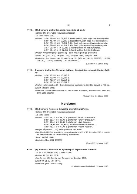 Efterretninger for Søfarende - Farvandsvæsenet