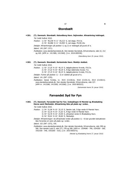 Efterretninger for Søfarende - Farvandsvæsenet