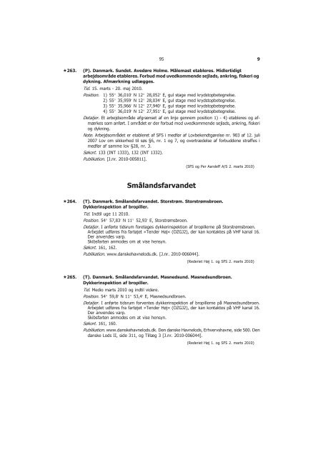 Efterretninger for Søfarende - Farvandsvæsenet