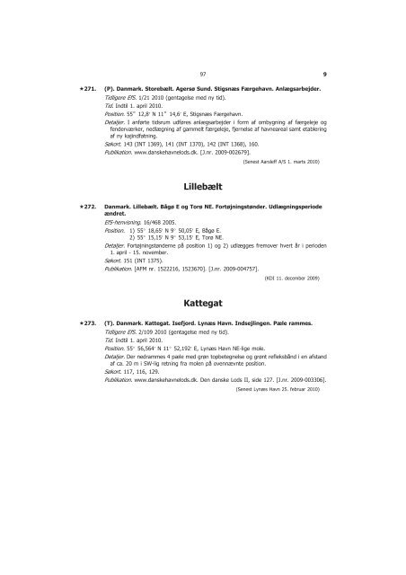 Efterretninger for Søfarende - Farvandsvæsenet