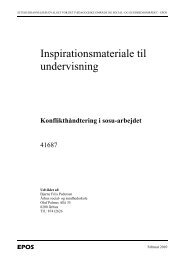 Inspirationsmateriale til undervisning - EPOS