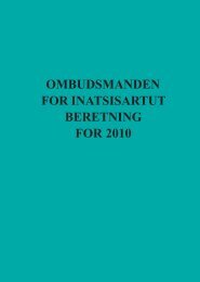 Årsberetning 2010 - Ombudsmanden i Grønland