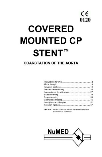 428CE Rev 04 Covered Mounted CP Stent.fm - NuMED, Inc.