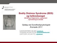 Bodily Distress Syndrome (BDS) og helbredsangst - Dansk ...