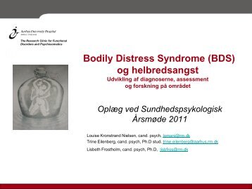 Bodily Distress Syndrome (BDS) og helbredsangst - Dansk ...