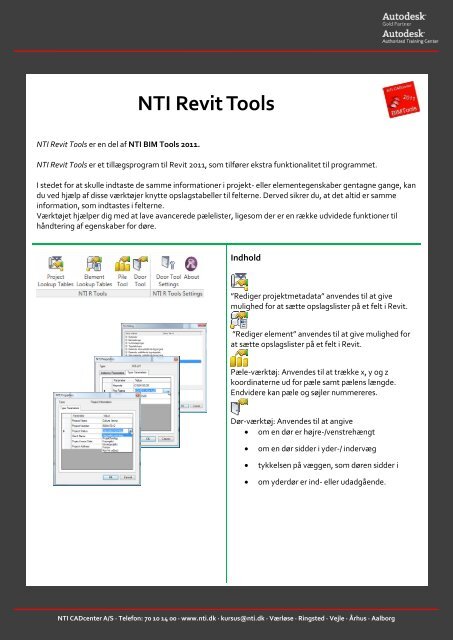NTI BIM Tools 2011 – arkitekt - NTI CADcenter
