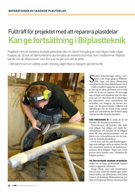 NU KÖR VI FÖR 95 %” Nordisk - SBR