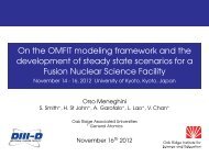 On the OMFIT modeling framework and the development of steady ...