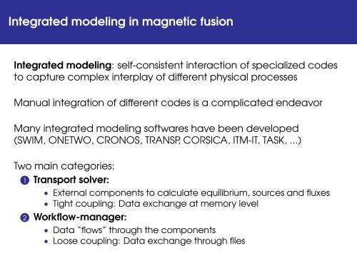 On the OMFIT modeling framework and the development of steady ...