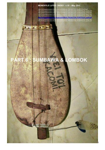 PART 6 : SUMBAWA & LOMBOK - In the gap between - Free