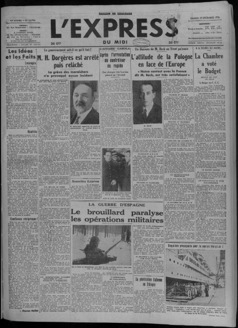 19 décembre 1936 - Bibliothèque de Toulouse