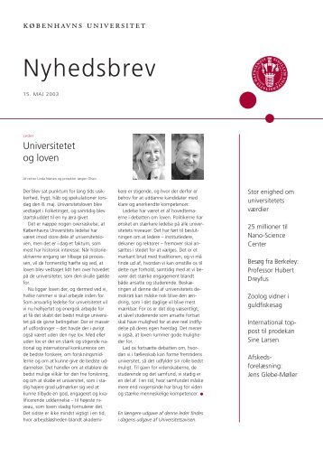 Nyhedsbrev KU 03229-99 - Københavns Universitet