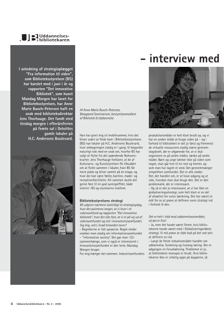 Interview med biblioteksdirektør Jens Thorhauge