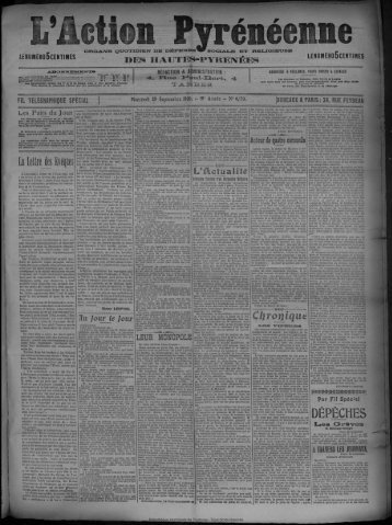 29 Septembre 1909 - Bibliothèque de Toulouse