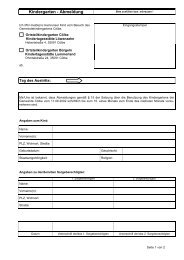 Formular Kindergarten Anmeldung - Gemeinde Cölbe