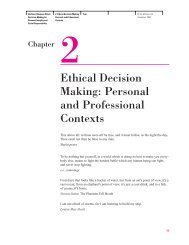 Ethical Decision Making: Personal and Professional Contexts