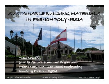 sustainable building materials in french polynesia - Environmental ...