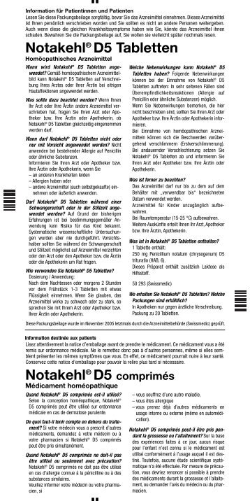 Notakehl® D5 Tabletten - generika.cc