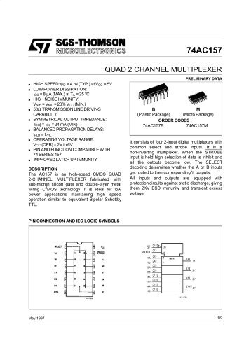 74AC157 - Datasheet Catalog