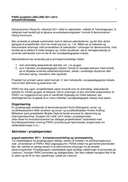 paro rapport pdf - Viborg Kommune