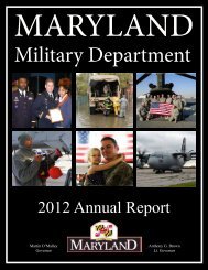 MDMILDEP 2012 Annual Report - Maryland Defense Force ...