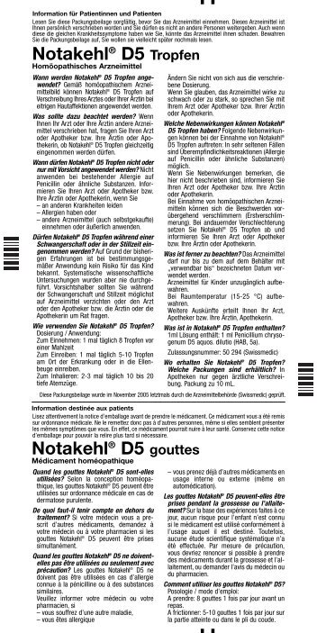 Notakehl® D5 Tropfen - generika.cc