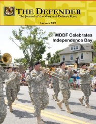 The Defender, Summer 2009 - Maryland Defense Force