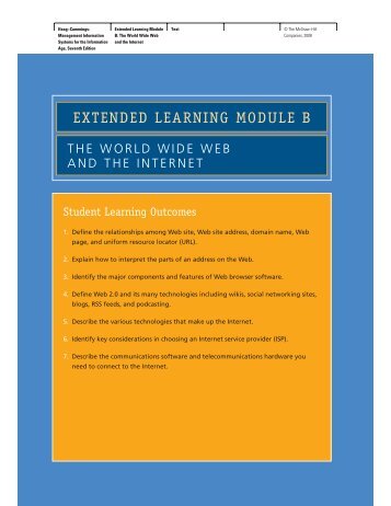 EXTENDED LEARNING MODULE B - McGraw-Hill Learning Solutions