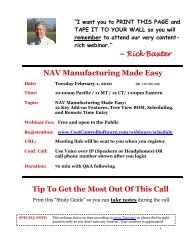 NAV Manufacturing Made Easy - Cost Control Software