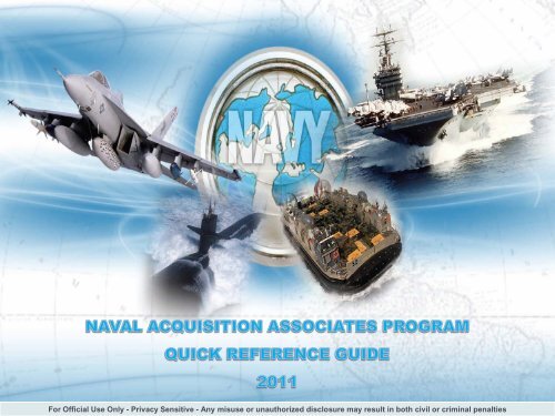 Naval Acquisition Intern Program 2008 2009 Quick Reference Guide