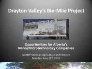 Drayton Valley's Bio-Mile Project - Acamp