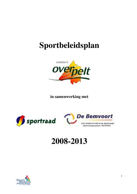 Sportbeleidsplan 2008-2013