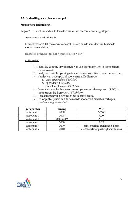 Sportbeleidsplan 2008-2013