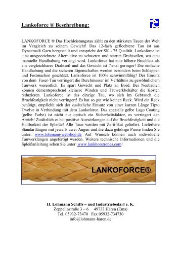 LANKOFORCE® - H. Lohmann Schiffs