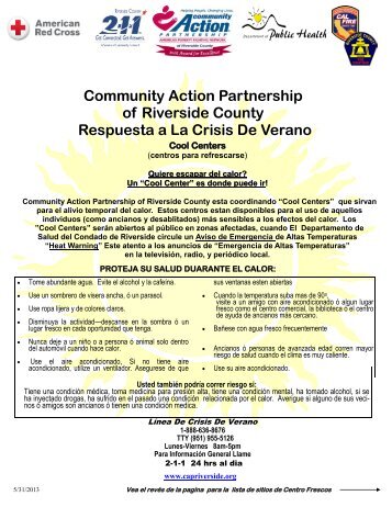 Community Action Partnership of Riverside County ... - Moreno Valley