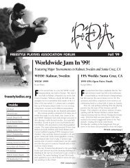 FPA Forum Fall 1999 - Freestyle Frisbee Players Association