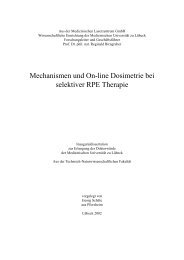 Mechanismen und On-line Dosimetrie bei selektiver RPE Therapie