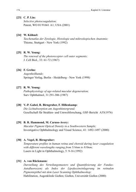 Mechanismen und On-line Dosimetrie bei selektiver RPE Therapie