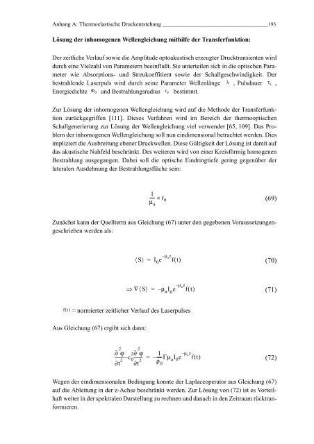 Mechanismen und On-line Dosimetrie bei selektiver RPE Therapie