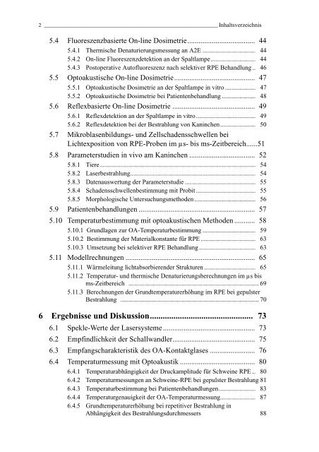 Mechanismen und On-line Dosimetrie bei selektiver RPE Therapie