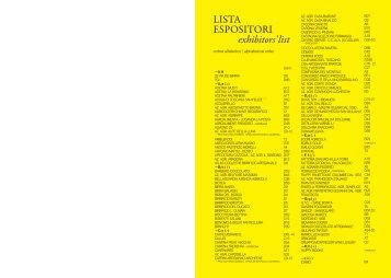 LISTA ESPOSITORI exhibitors'list - Pitti Immagine