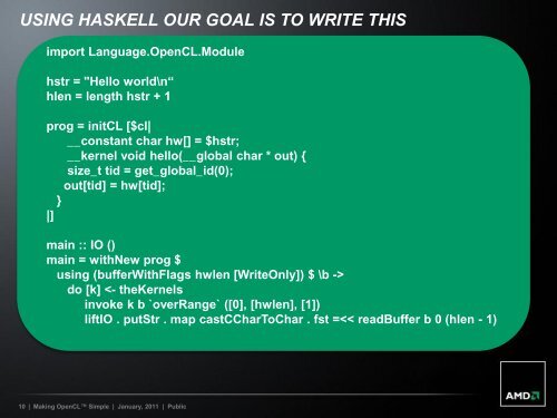 Making OpenCL? Simple with Haskell - AMD Developer Central