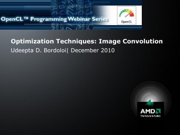 Optimization Techniques: Image Convolution - AMD Developer ...
